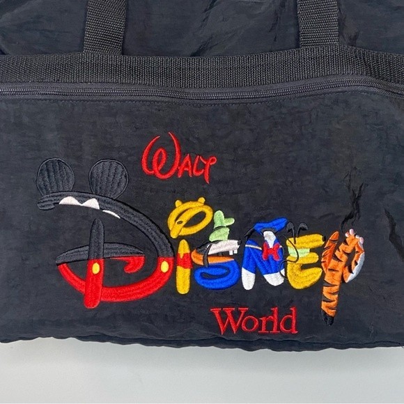 Walt Disney World Mickey Donald Pluto Goofy Winnie Pooh Tigger Embroidery Tote - Picture 2 of 7
